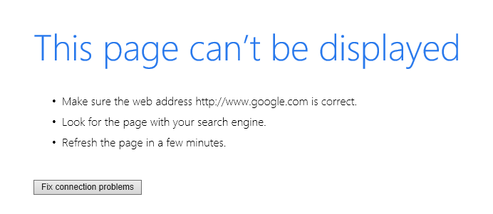 google search engine not working
